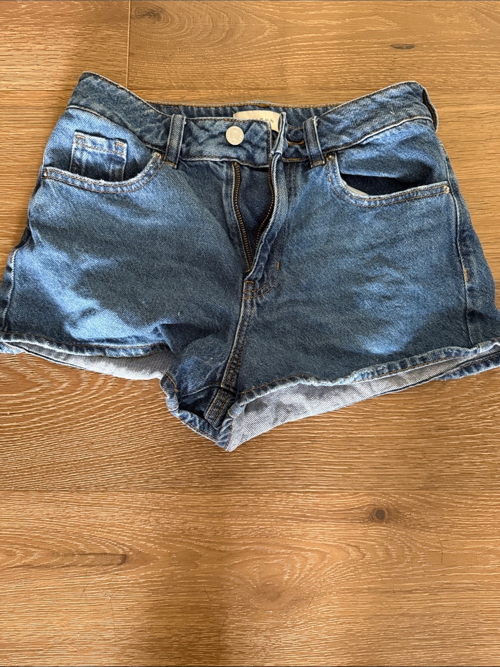 PacSun Women's Blue High-Rise Denim Shorts